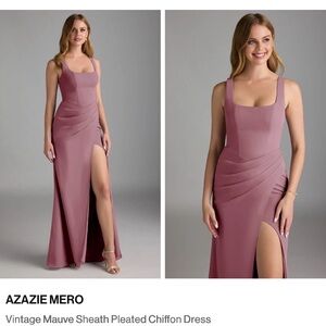 Azazie Mero Vintage Mauve Maxi Dress